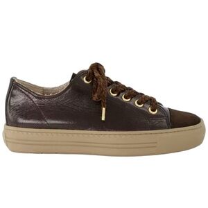 Brown patent/suede Leather Sneakers. US sizes